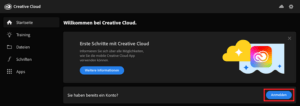 Screenshot Adobe Creative Cloud