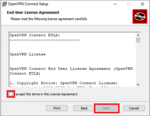 Screenshot OpenVPN Connect