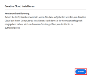 Screenshot Adobe Creative Cloud