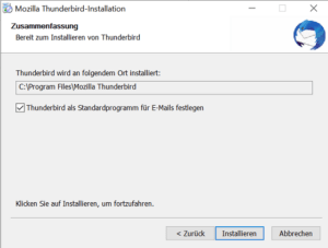 Screenshot Mozilla Thunderbird