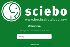 Screenshot Sciebo https://hochschulcloud.nrw/