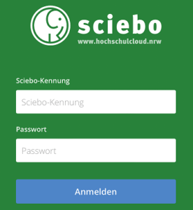 Screenshot Sciebo https://hochschulcloud.nrw/