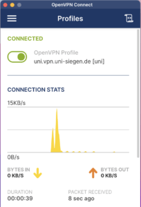 Screenshot OpenVPN Connect