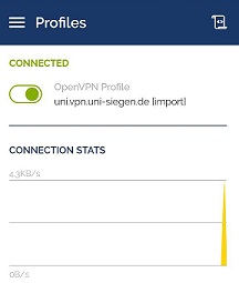 Screenshot OpenVPN Connect