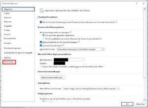 Screenshot Outlook